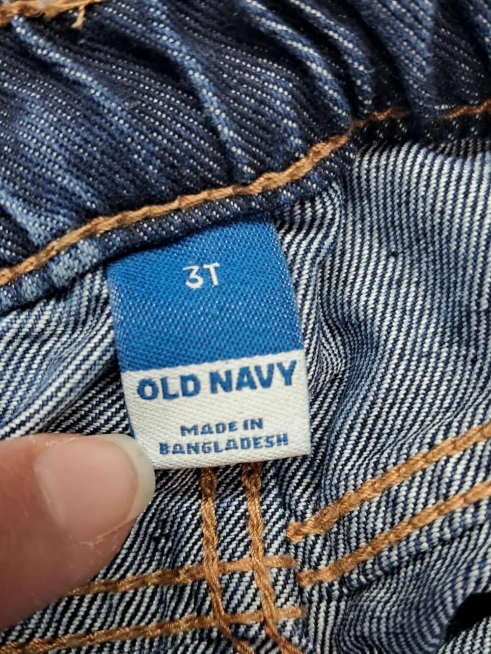 Old Navy Girls Pull-On Denim Shorts Size 3T Elastic Waist Faux Button Jean Short - Picture 4 of 5